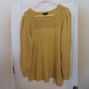 Lane Bryant Gold And White Heather Sweater 18 20 Like New